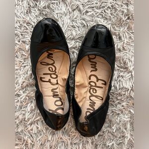 Sam Edelman Glossy Black Flats